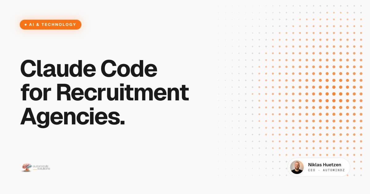 Claude Code for Recruitment Agencies - Build AI agents without writing code