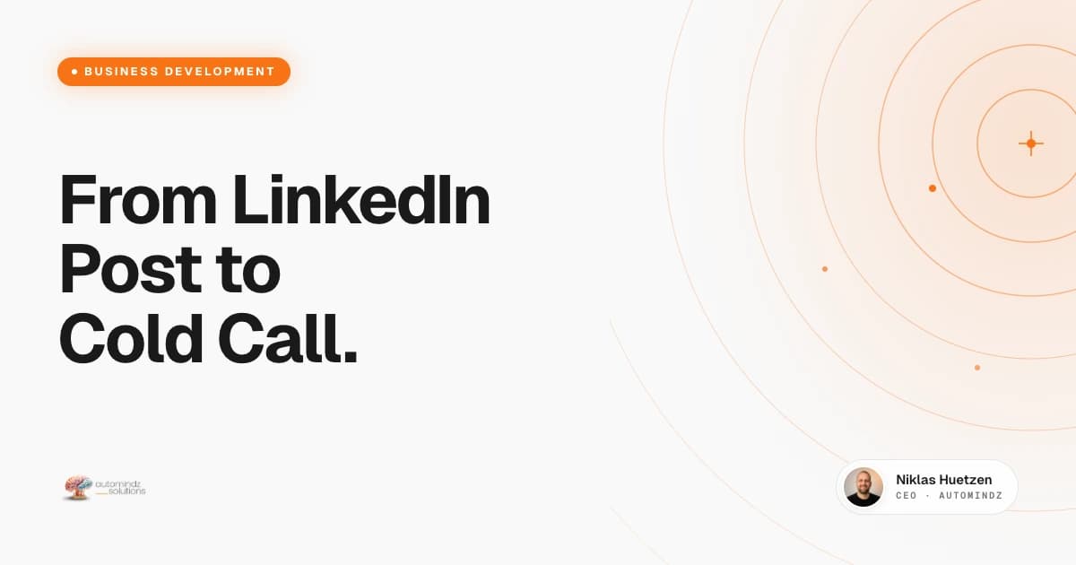 Signal-Based Cold Calling - turning LinkedIn posts into hyper-personalized outbound conversations