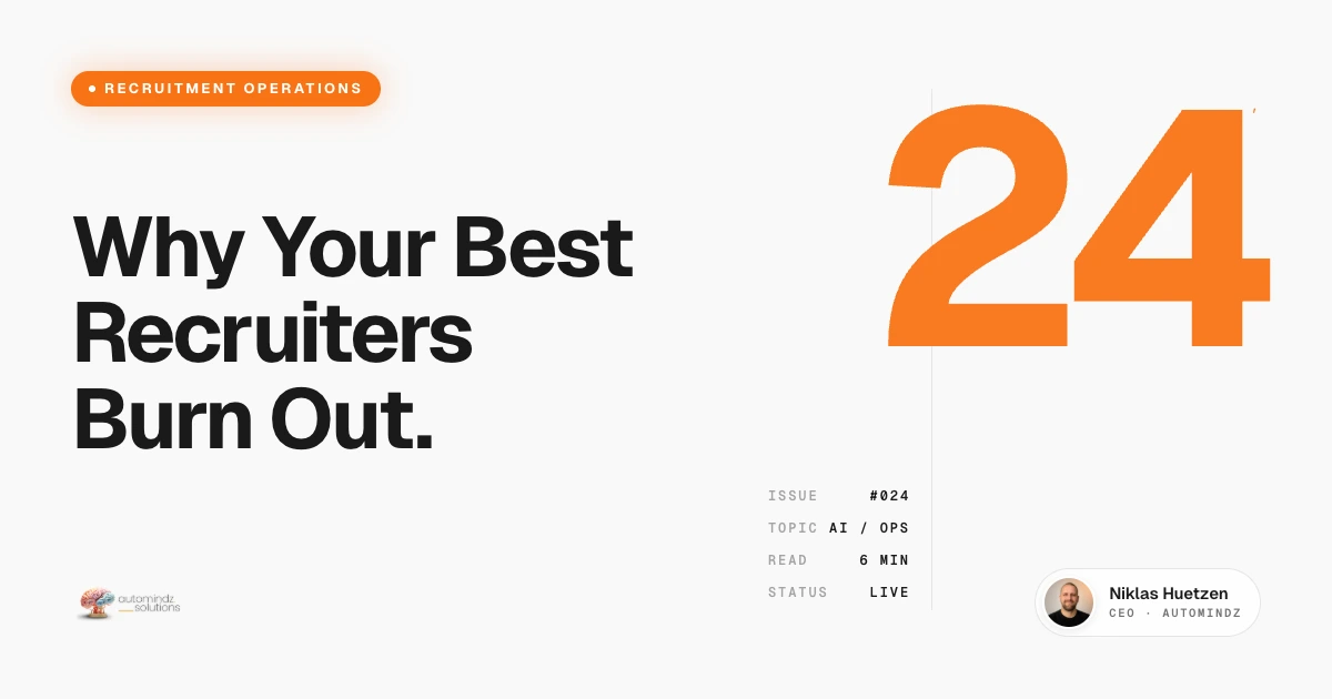 Why Your Best Recruiters Burn Out - the real cause is cognitive load, not workload